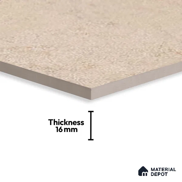 Stone Floor Tile TL 07666 B Prime Rialto Beige 2 ft x 2 ft Punch Finish Vitrified Fullbody  Tile - 16 mm | Suitable for Living Room, Bedroom & Bathroom (Sample)