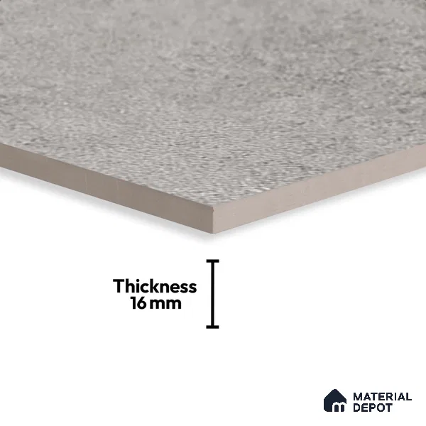 Stone Floor Tile TL 07666 C Prime Rialto Grey 2 ft x 2 ft Punch Finish Anti Skid Outdoor Parking Vitrified Fullbody Tile - 16 mm | Suitable for Bathroom, Corridor, High Traffic Areas