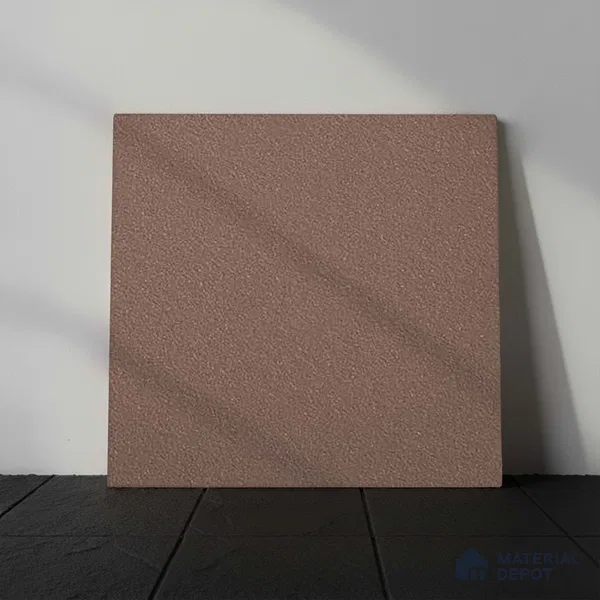 Stone Floor Tile TL 07645 C Earthstone Brown 2 ft x 2 ft Punch Finish Anti Skid Outdoor Parking Vitrified Fullbody Tile - 16 mm | Suitable for Bathroom, Corridor, High Traffic Areas