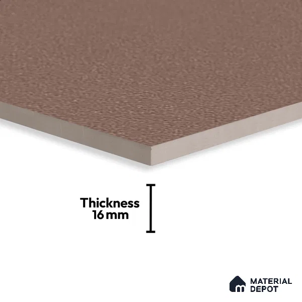 Stone Floor Tile TL 07645 C Earthstone Brown 2 ft x 2 ft Punch Finish Anti Skid Outdoor Parking Vitrified Fullbody Tile - 16 mm | Suitable for Bathroom, Corridor, High Traffic Areas
