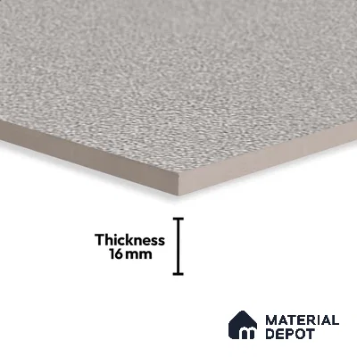 Stone Floor Tile TL 07645 D Earthstone Light Grey 2 ft x 2 ft Punch Finish Anti Skid Outdoor Parking Vitrified Fullbody Tile - 16 mm | Suitable for Bathroom, Corridor, High Traffic Areas