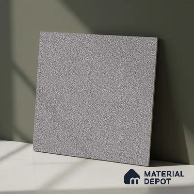 Stone Floor Tile TL 07645 E Earthstone Dark Grey 2 ft x 2 ft Punch Finish Anti Skid Outdoor Parking Vitrified Fullbody Tile - 16 mm | Suitable for Bathroom, Corridor, High Traffic Areas