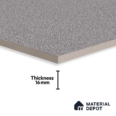 Stone Floor Tile TL 07645 E Earthstone Dark Grey 2 ft x 2 ft Punch Finish Anti Skid Outdoor Parking Vitrified Fullbody Tile - 16 mm | Suitable for Bathroom, Corridor, High Traffic Areas