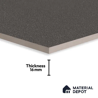 Stone Floor Tile TL 07645 F Earthstone Antracita 2 ft x 2 ft Punch Finish Anti Skid Outdoor Parking Vitrified Fullbody Tile - 16 mm | Suitable for Bathroom, Corridor, High Traffic Areas