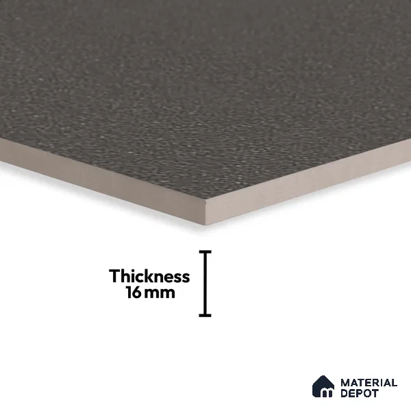 Stone Floor Tile TL 07645 F Earthstone Antracita 2 ft x 2 ft Punch Finish Anti Skid Outdoor Parking Vitrified Fullbody Tile - 16 mm | Suitable for Bathroom, Corridor, High Traffic Areas