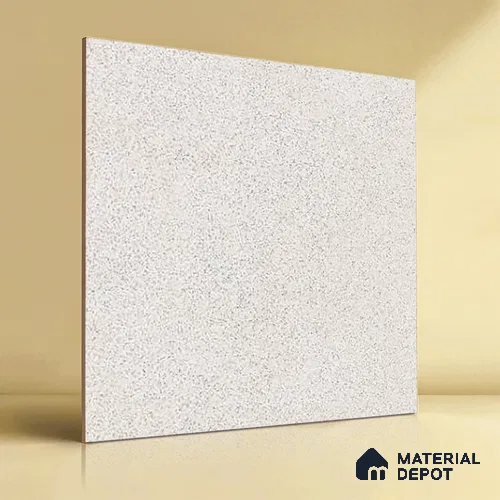 Stone Floor Tile TL 07583 C Fine Stone Bianco 2 ft x 2 ft Matte Finish Vitrified Tile - 9 mm | Suitable For Bathroom, Terrace & Balcony