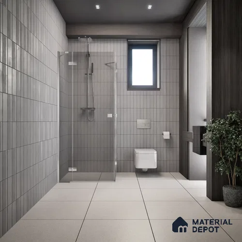 Stone Floor Tile TL 07583 C Fine Stone Bianco 2 ft x 2 ft Matte Finish Vitrified Tile - 9 mm | Suitable For Bathroom, Terrace & Balcony