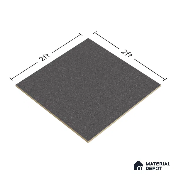 Stone Floor Tile TL 07583 D Fine Stone Antracita 2 ft x 2 ft Matte Finish Vitrified Tile - 9 mm  | Suitable For Bathroom, Terrace & Balcony