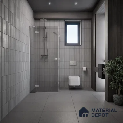 Stone Floor Tile TL 07583 D Fine Stone Antracita 2 ft x 2 ft Matte Finish Vitrified Tile - 9 mm  | Suitable For Bathroom, Terrace & Balcony