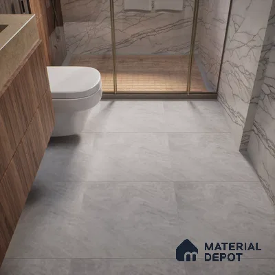 Silver Stone Floor Tile TL 07582 B  Rock Aster Bianco 2 ft x 2 ft Vitrified Matte Finish - 12 mm