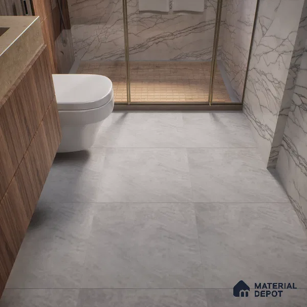 Silver Stone Floor Tile TL 07582 B Rock Aster Bianco 2 ft x 2 ft Vitrified Matte Finish - 12 mm