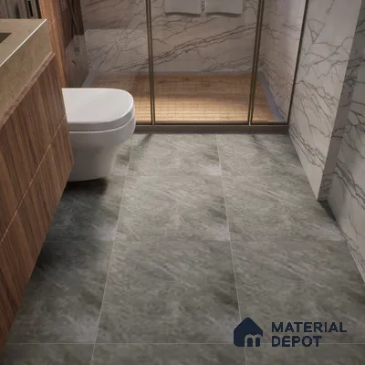 Black Stone Floor Tile TL 07582 C  Rock Aster Nero 2 ft x 2 ft Vitrified Matte Finish - 12 mm (Sample)
