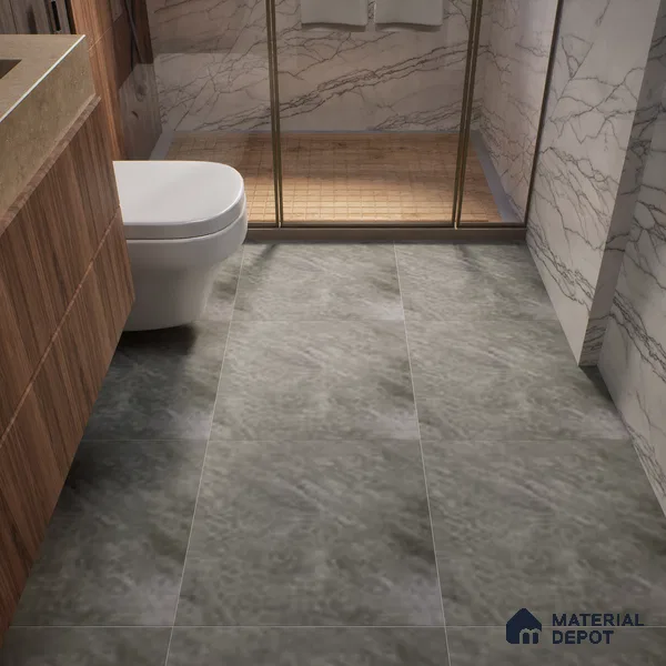 Black Stone Floor Tile TL 07582 C  Rock Aster Nero 2 ft x 2 ft Vitrified Matte Finish - 12 mm (Sample)