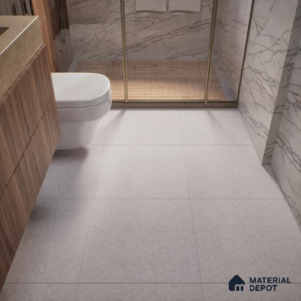 Stone Floor Tile TL 07582 D Rock Infinity Bianco 2 ft x 2 ft Matte Finish Anti Skid Vitrified Tile - 12 mm | Suitable for Balcony, Terrace & Coutyard