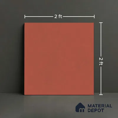 Plain Look Wall Tile TL 10439 B Vibrant Red 2 ft x 2 ft Matte Finish Vitrified Tile - 9 mm | Suitable For living Room, Bedroom, Bathroom