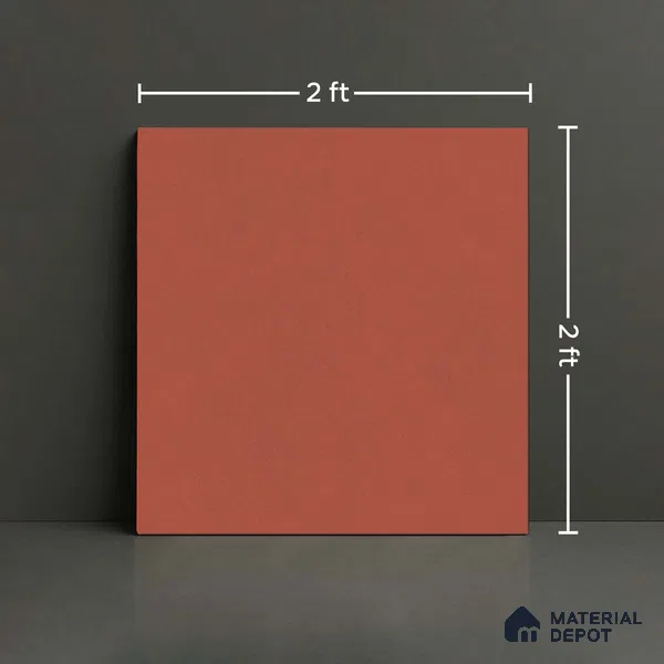 Plain Look Wall Tile TL 10439 B Vibrant Red 2 ft x 2 ft Matte Finish Vitrified Tile - 9 mm | Suitable For living Room, Bedroom, Bathroom