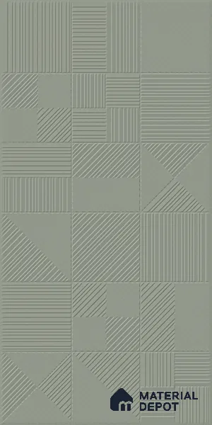 Green Punch Wall Tile TL 07428 B Prestige Royal Triad Elemento Kota 4 ft x 2 ft Vitrified Matte Finish - 9 mm |  Suitable for Living Room, Bedroom, Bathroom
