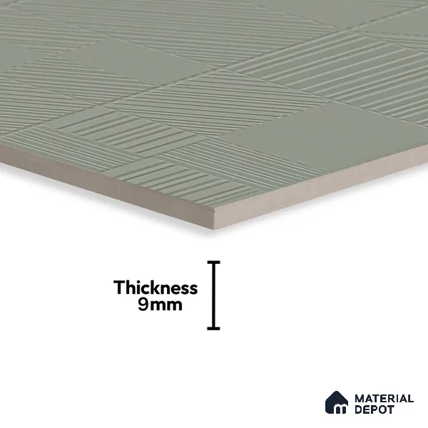 Green Punch Wall Tile TL 07428 B Prestige Royal Triad Elemento Kota 4 ft x 2 ft Vitrified Matte Finish - 9 mm |  Suitable for Living Room, Bedroom, Bathroom