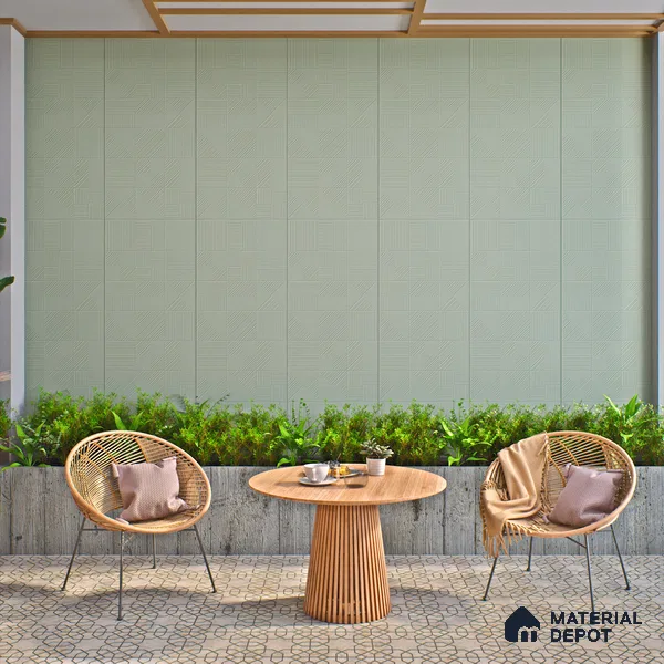 Green Punch Wall Tile TL 07428 B Prestige Royal Triad Elemento Kota 4 ft x 2 ft Vitrified Matte Finish - 9 mm |  Suitable for Living Room, Bedroom, Bathroom