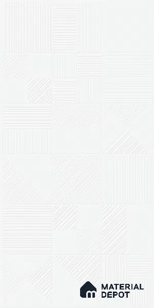 White Plain Wall & Floor Tile TL 07428 D  Royal Triad Elemento Bianco 4 ft x 2 ft Vitrified Matte Finish - 9 mm |  Suitable for Living Room, Bedroom, Bathroom (Sample)
