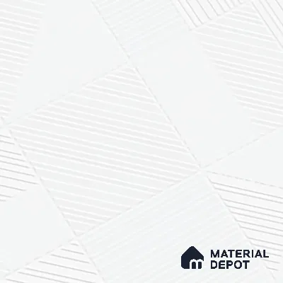 White Plain Wall & Floor Tile TL 07428 D  Royal Triad Elemento Bianco 4 ft x 2 ft Vitrified Matte Finish - 9 mm |  Suitable for Living Room, Bedroom, Bathroom (Sample)