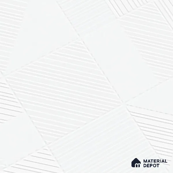 White Plain Wall & Floor Tile TL 07428 D  Royal Triad Elemento Bianco 4 ft x 2 ft Vitrified Matte Finish - 9 mm |  Suitable for Living Room, Bedroom, Bathroom (Sample)
