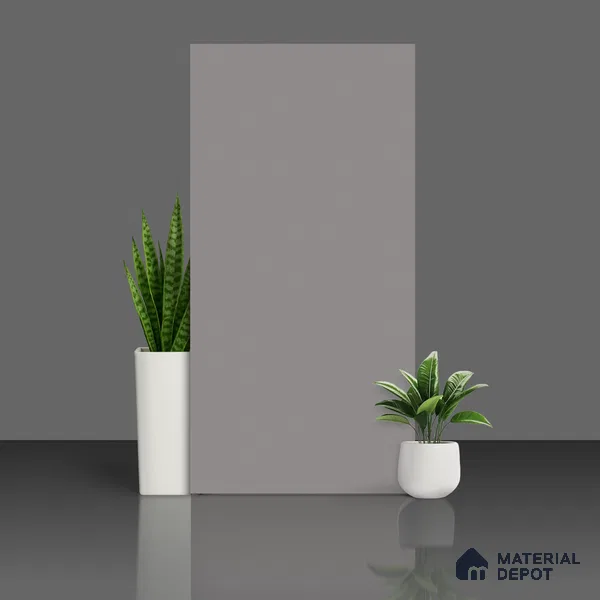 Grey Plain Floor & Wall Tile TL 07428 E  Royal Elemento Grigio 4 ft x 2 ft Vitrified Matte Finish - 9 mm |  Suitable for Living Room, Bedroom, Bathroom