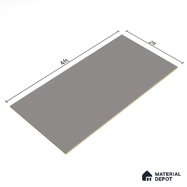 Grey Plain Floor & Wall Tile TL 07428 E  Royal Elemento Grigio 4 ft x 2 ft Vitrified Matte Finish - 9 mm |  Suitable for Living Room, Bedroom, Bathroom