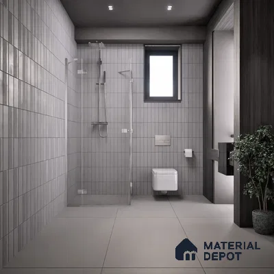 Grey Plain Floor & Wall Tile TL 07428 E  Royal Elemento Grigio 4 ft x 2 ft Vitrified Matte Finish - 9 mm |  Suitable for Living Room, Bedroom, Bathroom
