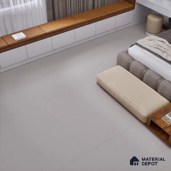 Grey Plain Floor & Wall Tile TL 07428 E  Royal Elemento Grigio 4 ft x 2 ft Vitrified Matte Finish - 9 mm |  Suitable for Living Room, Bedroom, Bathroom