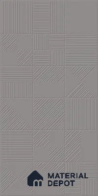 Grey Punch Wall Tile TL 07428 F Prestige Royal Triad Elemento Grigio 4 ft x 2 ft Vitrified Matte Finish - 9 mm |  Suitable for Living Room, Bedroom, Bathroom (Sample)