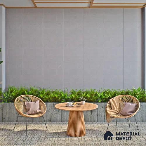 Grey Punch Wall Tile TL 07428 F Prestige Royal Triad Elemento Grigio 4 ft x 2 ft Vitrified Matte Finish - 9 mm | Suitable for Living Room, Bedroom, Bathroom