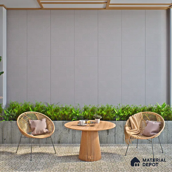 Grey Punch Wall Tile TL 07428 F Prestige Royal Triad Elemento Grigio 4 ft x 2 ft Vitrified Matte Finish - 9 mm |  Suitable for Living Room, Bedroom, Bathroom (Sample)