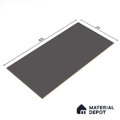 Black Plain Floor & Wall Tile TL 07428 G  Royal Elemento Nero 4 ft x 2 ft Vitrified Matte Finish - 9 mm |  Suitable for Living Room, Bedroom, Bathroom (Sample)