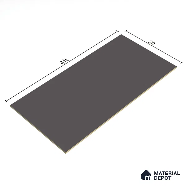 Black Plain Floor & Wall Tile TL 07428 G  Royal Elemento Nero 4 ft x 2 ft Vitrified Matte Finish - 9 mm |  Suitable for Living Room, Bedroom, Bathroom (Sample)