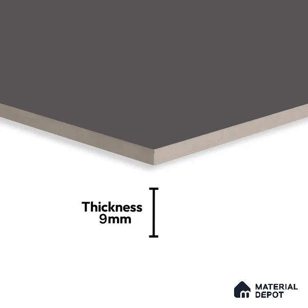 Black Plain Floor & Wall Tile TL 07428 G  Royal Elemento Nero 4 ft x 2 ft Vitrified Matte Finish - 9 mm |  Suitable for Living Room, Bedroom, Bathroom (Sample)