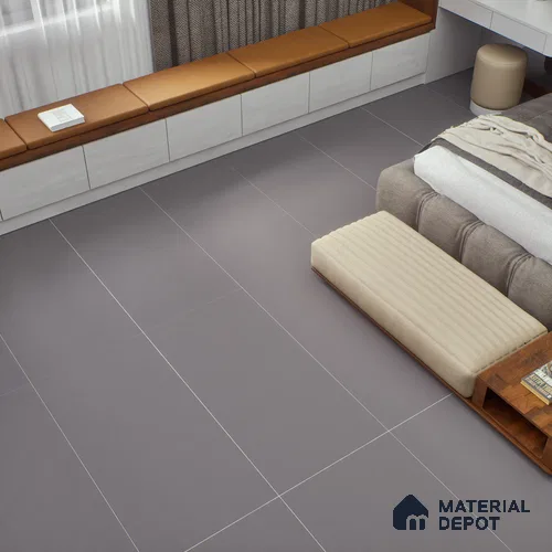 Black Plain Floor & Wall Tile TL 07428 G  Royal Elemento Nero 4 ft x 2 ft Vitrified Matte Finish - 9 mm |  Suitable for Living Room, Bedroom, Bathroom