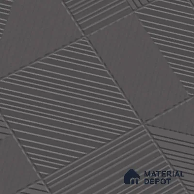 Black Punch Wall Tile TL 07428 H Prestige Royal Triad Elemento Nero 4 ft x 2 ft Vitrified Matte Finish - 9 mm |  Suitable for Living Room, Bedroom, Bathroom (Sample)