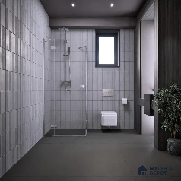 Black Plain Floor & Wall Tile TL 07428 I  Royal Elemento Black 4 ft x 2 ft Full Body Vitrified Matte Finish - 9 mm |  Suitable for Living Room, Bedroom, Bathroom (Sample)