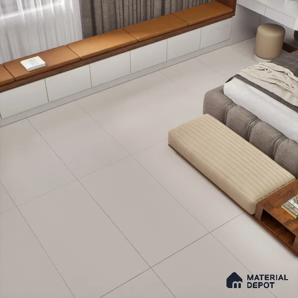 Grey Plain Floor & Wall Tile TL 07428 K  Royal Elemento Gris 4 ft x 2 ft Full Body Vitrified Matte Finish - 9 mm |  Suitable for Living Room, Bedroom, Bathroom