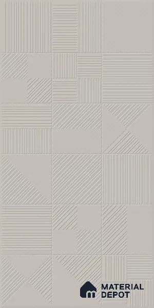 Grey Punch Wall Tile TL 07428 L Prestige Royal Triad Elemento Gris 4 ft x 2 ft Vitrified Matte Finish - 9 mm |  Suitable for Living Room, Bedroom, Bathroom (Sample)