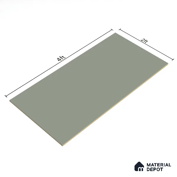 Green Plain Floor & Wall Tile TL 07428 Royal Elemento Kota 4 ft x 2 ft Vitrified Matte Finish - 9 mm | Suitable for Living Room, Bedroom, Bathroom
