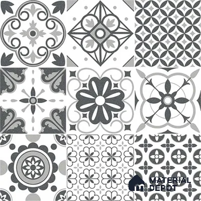 Moroccan Floor Tile   TL 10475  20 inch x 20 inch - Vitrified Matte Finish -12 mm | Suitable for Parking, Balcony & Terrace | Pattern Alignment May Vary | 2-3 mm Spacer is Mandatory