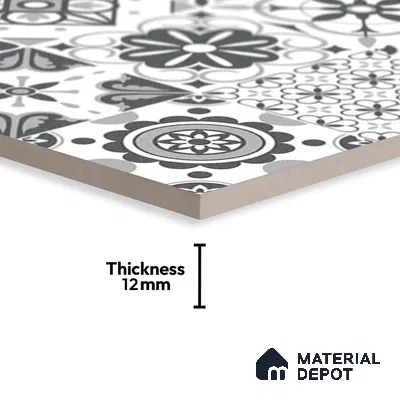 Moroccan Floor Tile   TL 10475  20 inch x 20 inch - Vitrified Matte Finish -12 mm | Suitable for Parking, Balcony & Terrace | Pattern Alignment May Vary | 2-3 mm Spacer is Mandatory