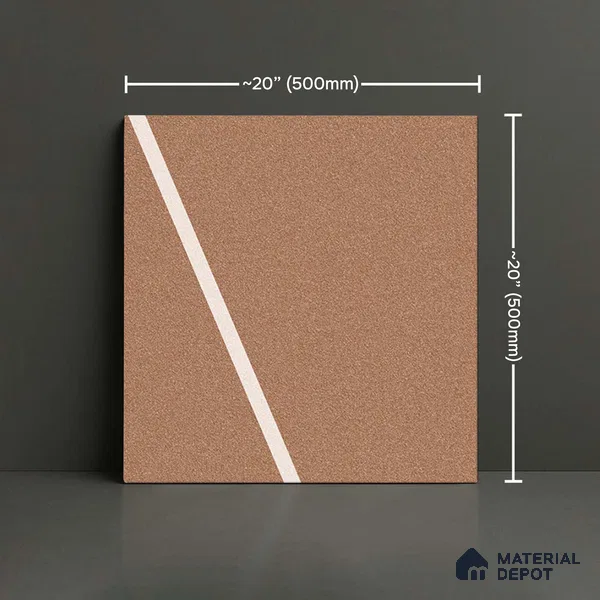 Stone Floor Tile TL 10480 20 inch x 20 inch - Vitrified Matte Finish -12 mm | Suitable for Parking, Balcony & Terrace | Pattern Alignment May Vary | 2-3 mm Spacer is Mandatory
