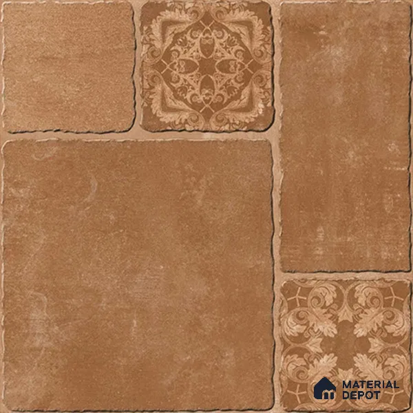 Stone Floor Tile TL 10482 20 inch x 20 inch - Vitrified Matte Finish -12 mm | Suitable for Parking, Balcony & Terrace | Pattern Alignment May Vary | 2-3 mm Spacer is Mandatory
