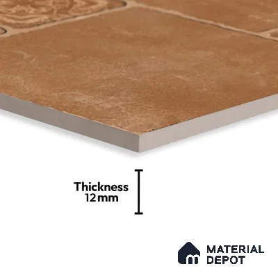Stone Floor Tile   TL 10482  20 inch x 20 inch - Vitrified Matte Finish -12 mm | Suitable for Parking, Balcony & Terrace | Pattern Alignment May Vary | 2-3 mm Spacer is Mandatory