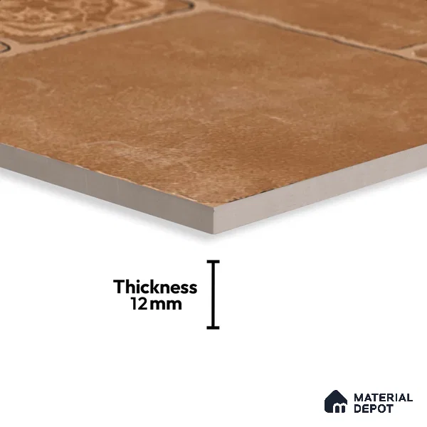 Stone Floor Tile TL 10482 20 inch x 20 inch - Vitrified Matte Finish -12 mm | Suitable for Parking, Balcony & Terrace | Pattern Alignment May Vary | 2-3 mm Spacer is Mandatory