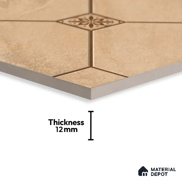 Stone Floor Tile   TL 10485 B  20 inch x 20 inch - Vitrified Matte Finish -12 mm | Suitable for Parking, Balcony & Terrace | Pattern Alignment May Vary | 2-3 mm Spacer is Mandatory