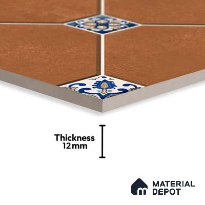 Stone Floor Tile   TL 10485  20 inch x 20 inch - Vitrified Matte Finish -12 mm | Suitable for Parking, Balcony & Terrace | Pattern Alignment May Vary | 2-3 mm Spacer is Mandatory
